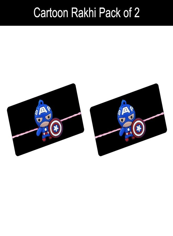 Saugat Traders Rakhi with Gift for Kids | Cartoon Rakhi Set of 2 | Pack of 2 Sipper Bottle with Clay Art Set | Rakshabandhan Gift for Brother Kids, Nephew, Niece, Girls, Boys Combo - Image 3